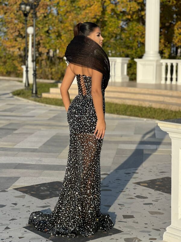 Luxe Embellished Sheer Gown - Image 6