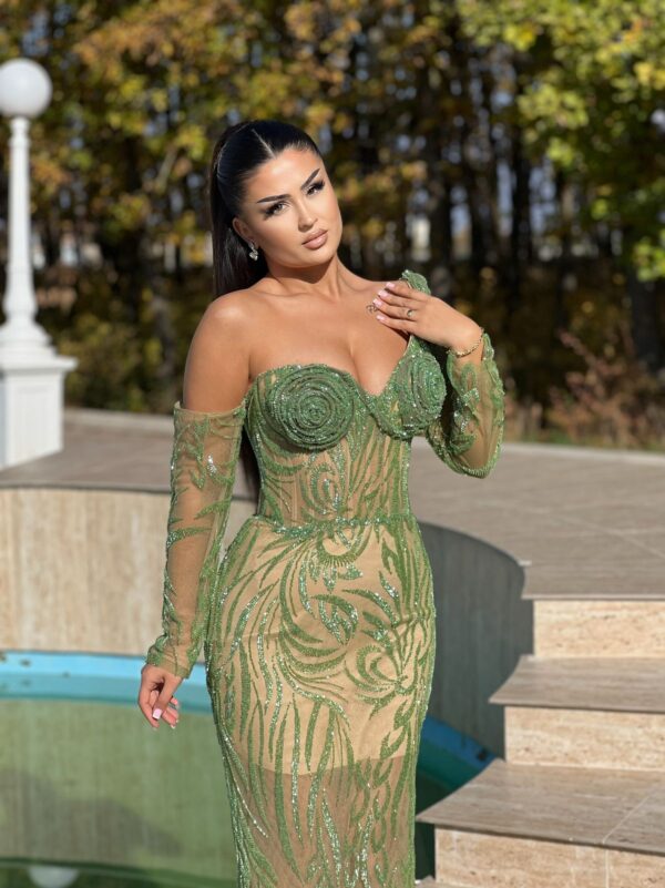 Green Sheer Embellished - Image 6